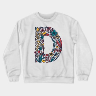 Tropical Letter D Crewneck Sweatshirt